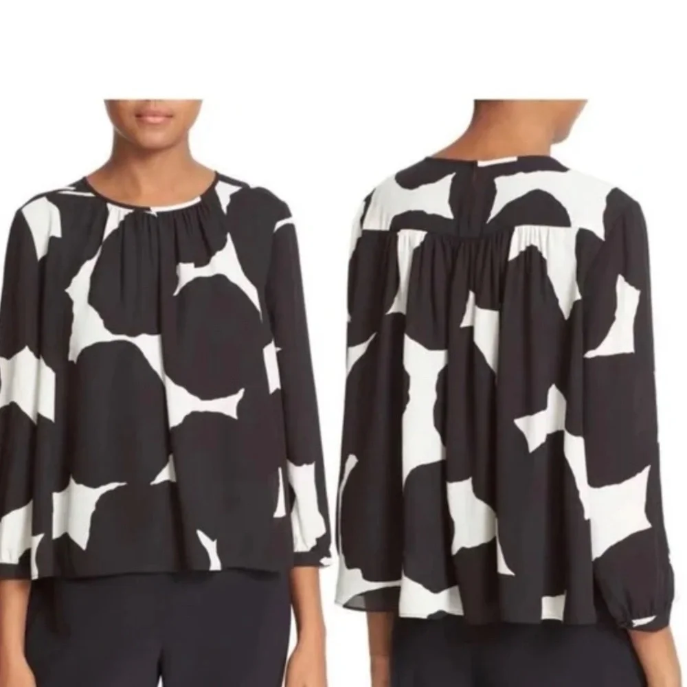Kate Spade New York Make Magic Blot Dot Swing blouse size medium